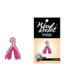 Wood Rocket Clitoris Large Pin - Pink