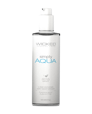 Wicked Sensual Care Simply Aqua Water Based Lubricant - 4 oz Fragrance Free