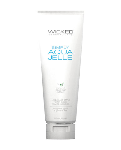 Wicked Sensual Care Simply Aqua Jelle Water Based Lubricant - 4 oz Fragrance Free