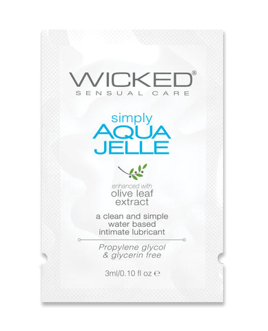Wicked Sensual Care Simply Aqua Jelle Water Based Lubricant - .1 oz