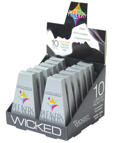 Wicked Sensual Care Pleasers Variety Pak Display - 1 oz Asst. Box of 12