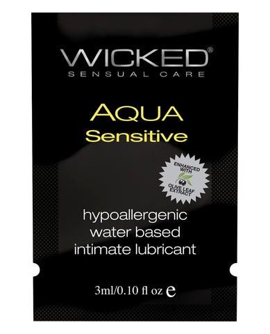 Wicked Sensual Care Hypoallergenic Aqua Sensitive Waterbased Lubricant - .1 oz