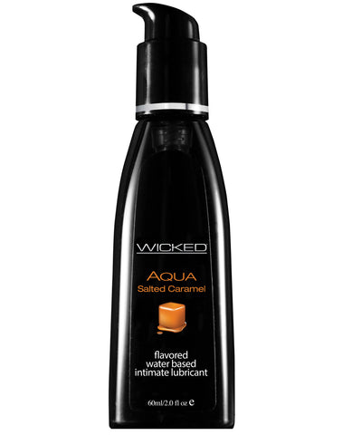 Wicked Sensual Care Collection Aqua Waterbased Lubricant - 2 oz Salted Caramel