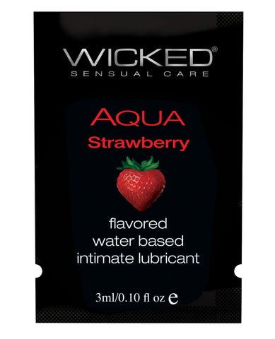 Wicked Sensual Care Waterbased Lubricant - .1 oz Strawberry