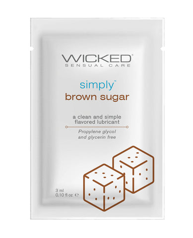 Wicked Sensual Care Simply Water Based Lubricant - .1 oz Brown Sugar
