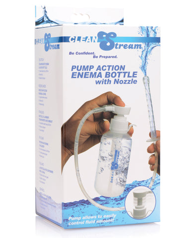 Cleanstream Pump Action Enema Bottle w/Nozzle - Clear