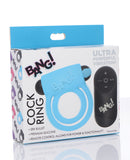 Bang! Vibrating Cock Ring & Bullet w/Remote Control - Blue