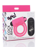 Bang! Vibrating Cock Ring & Bullet w/Remote Control - Pink