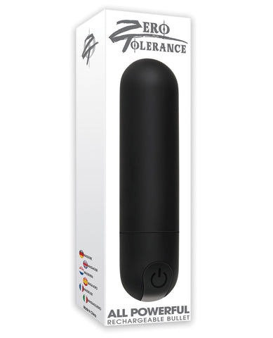 Zero Tolerance All Powerful Rechargeable Bullet - Black